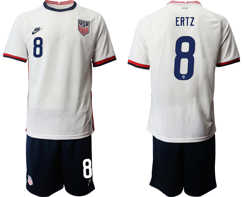 Men 2020-2021 Season National team United States home white #8 Soccer Jersey